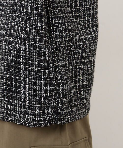 COMME CA ISM / コムサイズム ブルゾン | ファンシーツイード シャツブルゾン | 詳細13