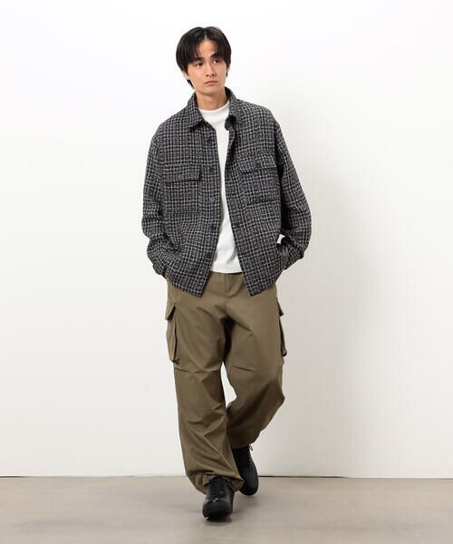 COMME CA ISM / コムサイズム ブルゾン | ファンシーツイード シャツブルゾン | 詳細2