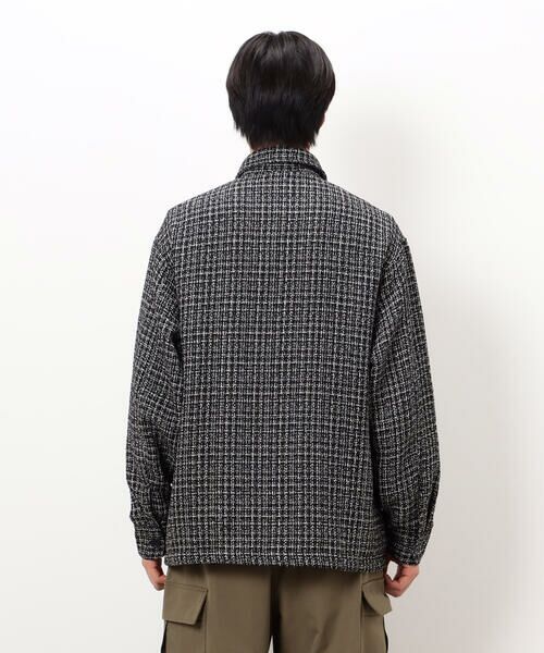 COMME CA ISM / コムサイズム ブルゾン | ファンシーツイード シャツブルゾン | 詳細8