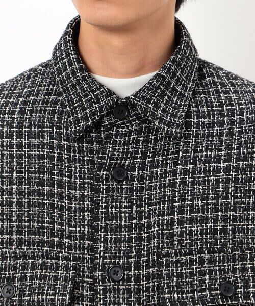 COMME CA ISM / コムサイズム ブルゾン | ファンシーツイード シャツブルゾン | 詳細9