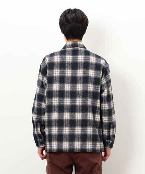 COMME CA ISM / コムサイズム ブルゾン | ウールライク シャギーチェック シャツブルゾン | 詳細10