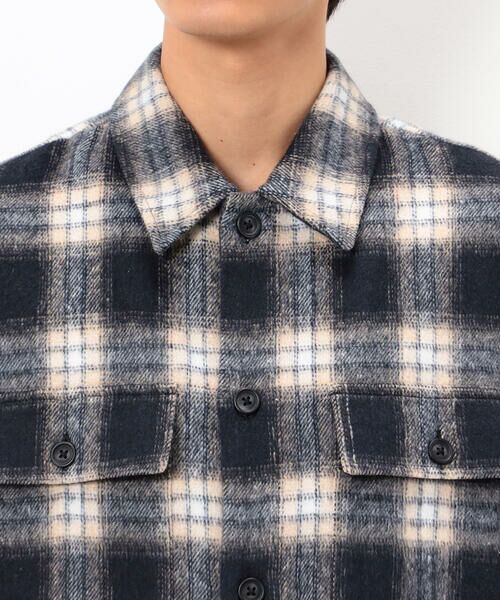 COMME CA ISM / コムサイズム ブルゾン | ウールライク シャギーチェック シャツブルゾン | 詳細11