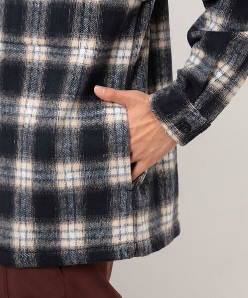 COMME CA ISM / コムサイズム ブルゾン | ウールライク シャギーチェック シャツブルゾン | 詳細14