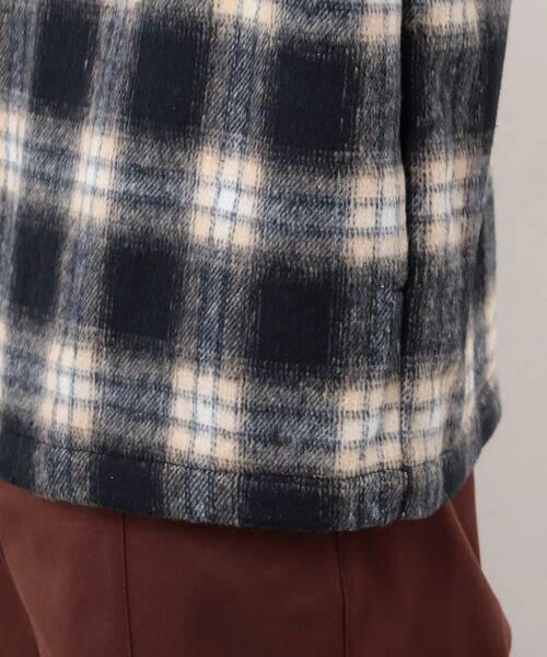 COMME CA ISM / コムサイズム ブルゾン | ウールライク シャギーチェック シャツブルゾン | 詳細15