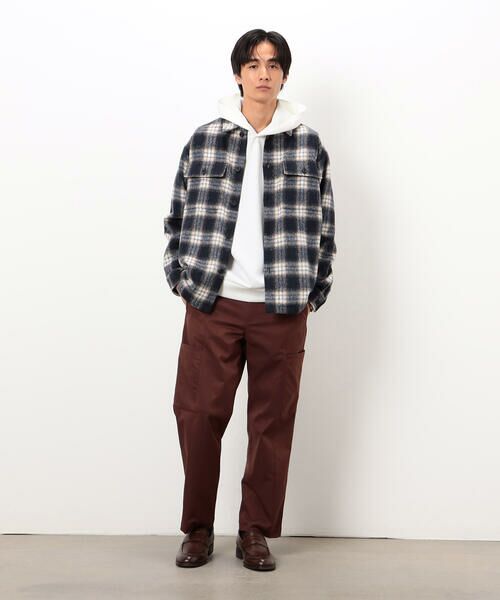 COMME CA ISM / コムサイズム ブルゾン | ウールライク シャギーチェック シャツブルゾン | 詳細2