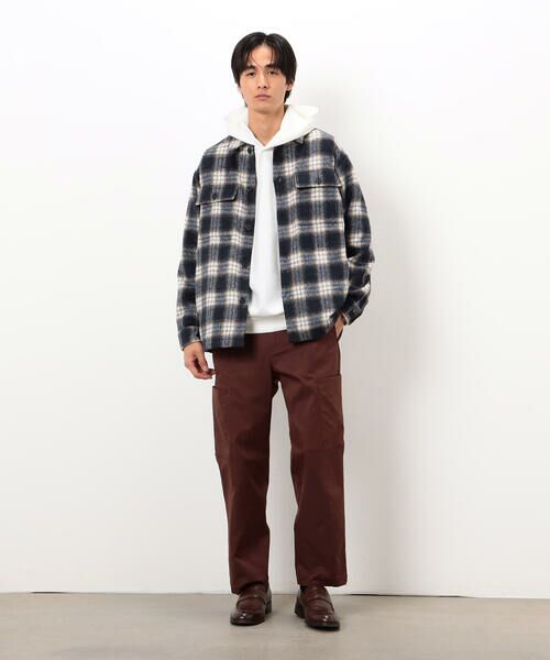 COMME CA ISM / コムサイズム ブルゾン | ウールライク シャギーチェック シャツブルゾン | 詳細3