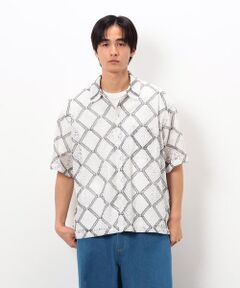 COMME CA ISM / コムサイズム シャツ・ブラウス | クロシェ風編み レースシャツ