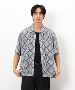 COMME CA ISM / コムサイズム シャツ・ブラウス | クロシェ風編み レースシャツ