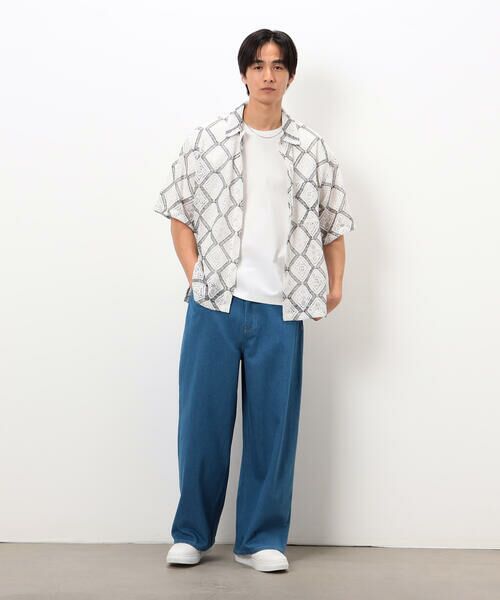 COMME CA ISM / コムサイズム シャツ・ブラウス | クロシェ風編み レースシャツ | 詳細1