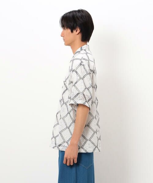 COMME CA ISM / コムサイズム シャツ・ブラウス | クロシェ風編み レースシャツ | 詳細7