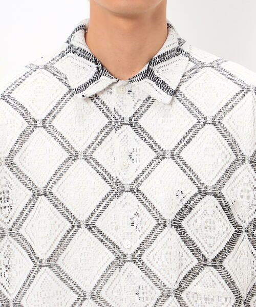 COMME CA ISM / コムサイズム シャツ・ブラウス | クロシェ風編み レースシャツ | 詳細9