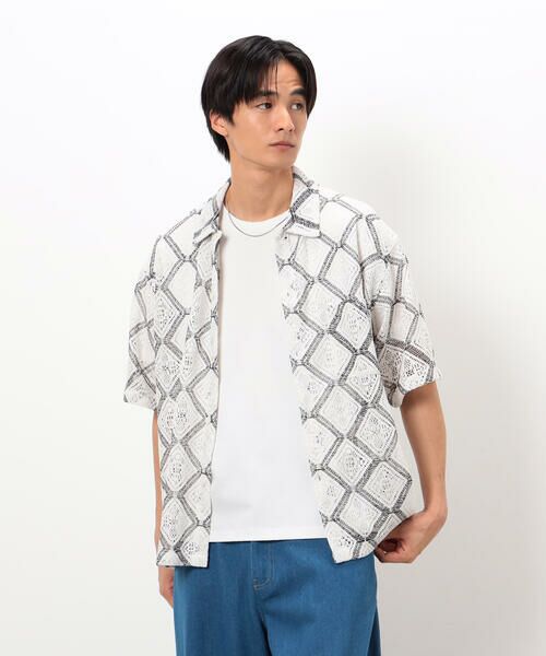 COMME CA ISM / コムサイズム シャツ・ブラウス | クロシェ風編み レースシャツ | 詳細4