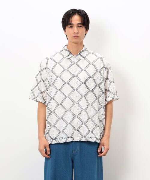 COMME CA ISM / コムサイズム シャツ・ブラウス | クロシェ風編み レースシャツ | 詳細6