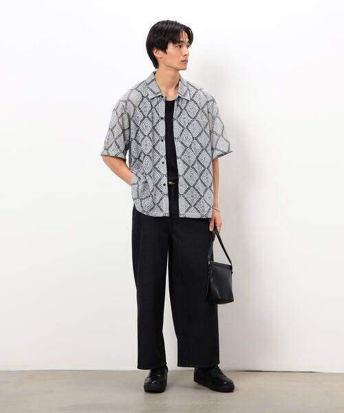 COMME CA ISM / コムサイズム シャツ・ブラウス | クロシェ風編み レースシャツ | 詳細14