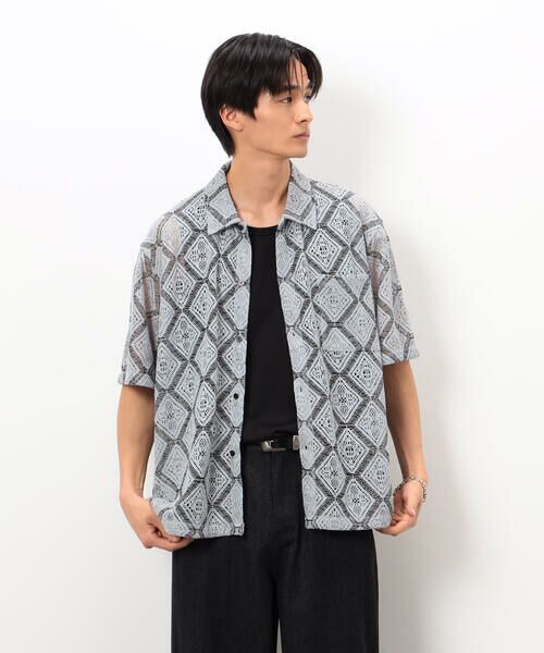 COMME CA ISM / コムサイズム シャツ・ブラウス | クロシェ風編み レースシャツ | 詳細15