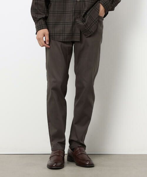 COMME CA ISM / コムサイズム その他パンツ | 【スマートベーシックパンツ】ハイテンション裏起毛 スキニーパンツ(カーキ)