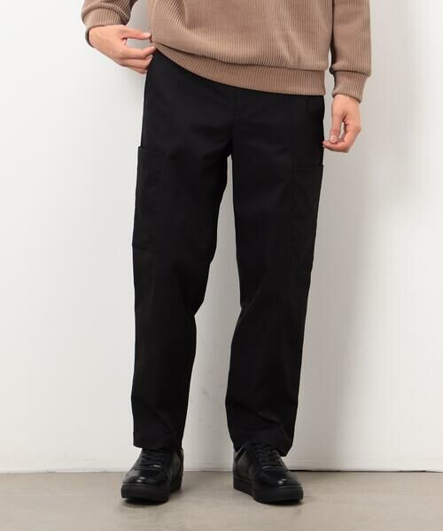 COMME CA ISM / コムサイズム その他パンツ | ポリエステルツイル テーパード ベイカーパンツ(ブラック)