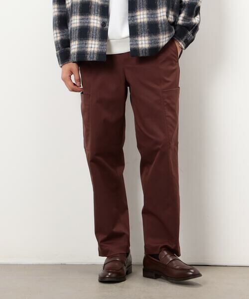 COMME CA ISM / コムサイズム その他パンツ | ポリエステルツイル テーパード ベイカーパンツ(レンガ)