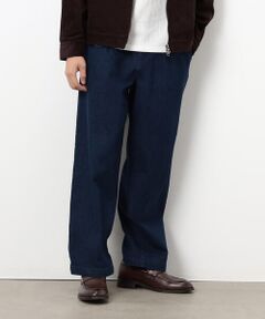 COMME CA ISM / コムサイズム デニムパンツ | ストレッチデニム ワンタック バレルパンツ