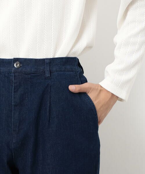 COMME CA ISM / コムサイズム デニムパンツ | ストレッチデニム ワンタック バレルパンツ | 詳細11
