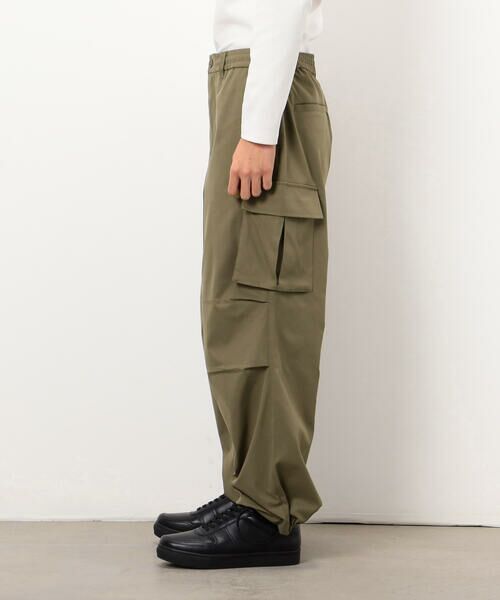 COMME CA ISM / コムサイズム その他パンツ | ポリエステルツイル ワイドシルエット カーゴパンツ | 詳細11
