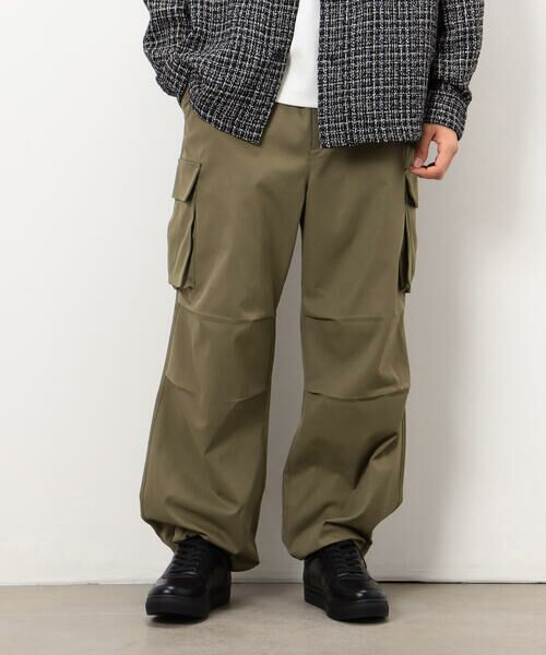 COMME CA ISM / コムサイズム その他パンツ | ポリエステルツイル ワイドシルエット カーゴパンツ | 詳細7