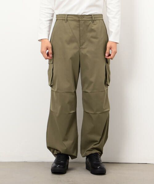 COMME CA ISM / コムサイズム その他パンツ | ポリエステルツイル ワイドシルエット カーゴパンツ | 詳細10