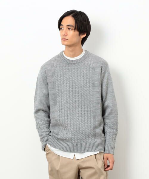 COMME CA ISM / コムサイズム ニット・セーター | ケーブルブロッキングニット | 詳細12