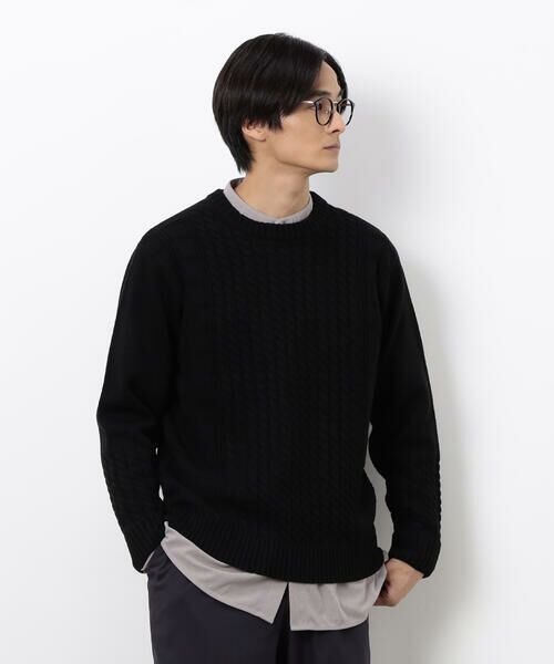 COMME CA ISM / コムサイズム ニット・セーター | ケーブルブロッキングニット | 詳細17