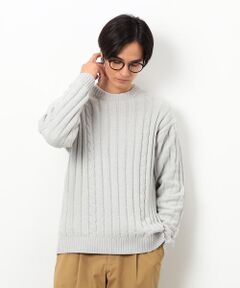 COMME CA ISM / コムサイズム ニット・セーター | モール ケーブル入りワイドリブニット