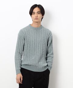 COMME CA ISM / コムサイズム ニット・セーター | モール ケーブル入りワイドリブニット