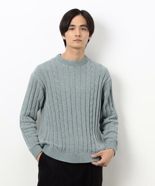 COMME CA ISM / コムサイズム ニット・セーター | モール ケーブル入りワイドリブニット | 詳細24