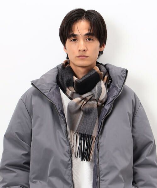 COMME CA ISM / コムサイズム マフラー・ショール・スヌード・ストール | ファインウール チェック柄 マフラー | 詳細2