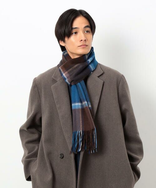 COMME CA ISM / コムサイズム マフラー・ショール・スヌード・ストール | ファインウール チェック柄 マフラー | 詳細5