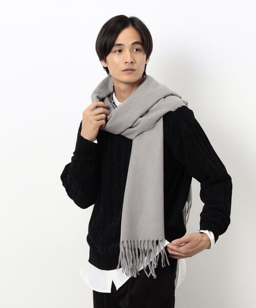 COMME CA ISM / コムサイズム マフラー・ショール・スヌード・ストール | ツイル ソリッド ストール | 詳細1