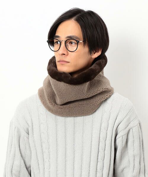 COMME CA ISM / コムサイズム マフラー・ショール・スヌード・ストール | 【 リバーシブル】ボアフリース＆ファー スヌード | 詳細6