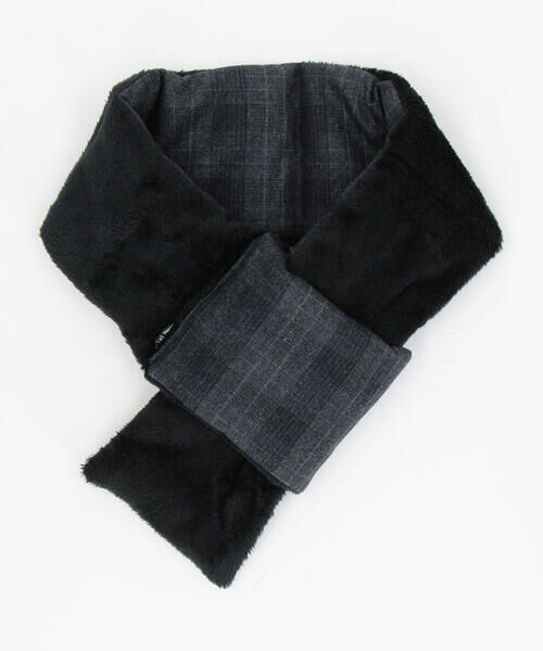 COMME CA ISM / コムサイズム マフラー・ショール・スヌード・ストール | ツィード調ファブリック ショート マフラー | 詳細1