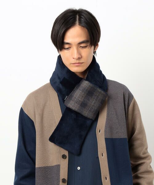 COMME CA ISM / コムサイズム マフラー・ショール・スヌード・ストール | ツィード調ファブリック ショート マフラー | 詳細8