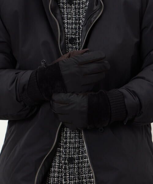 COMME CA ISM / コムサイズム 手袋 | ボア×ポリツイルコンビ グローブ | 詳細2