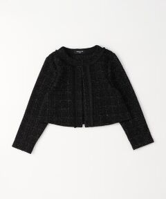 COMME CA ISM / コムサイズム カーディガン・ボレロ | 【オンライン限定カラー:ネイビー】ラメ混 ツイード調 ジャージー ボレロ(110-130cm)