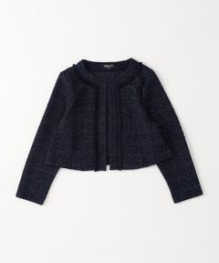 COMME CA ISM / コムサイズム カーディガン・ボレロ | 【オンライン限定カラー:ネイビー】ラメ混 ツイード調 ジャージー ボレロ(110-130cm)