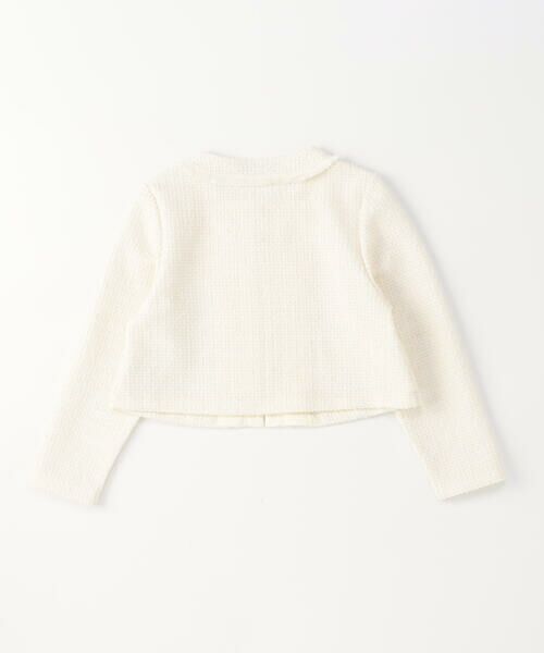 COMME CA ISM / コムサイズム カーディガン・ボレロ | 【オンライン限定カラー:ネイビー】ラメ混 ツイード調 ジャージー ボレロ(110-130cm) | 詳細5