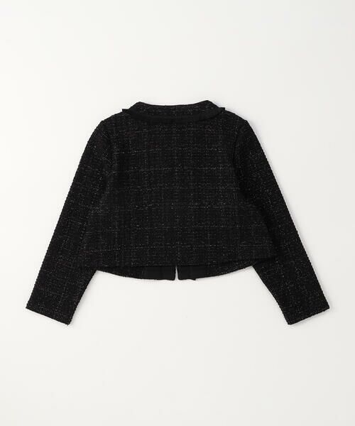 COMME CA ISM / コムサイズム カーディガン・ボレロ | 【オンライン限定カラー:ネイビー】ラメ混 ツイード調 ジャージー ボレロ(110-130cm) | 詳細11