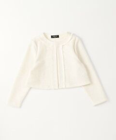 COMME CA ISM / コムサイズム カーディガン・ボレロ | 【オンライン限定カラー:ネイビー】ラメ混 ツイード調 ジャージー ボレロ(140-160cm)