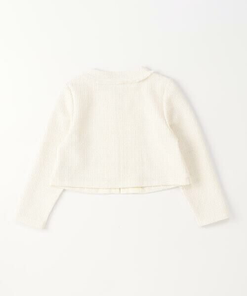 COMME CA ISM / コムサイズム カーディガン・ボレロ | 【オンライン限定カラー:ネイビー】ラメ混 ツイード調 ジャージー ボレロ(140-160cm) | 詳細1