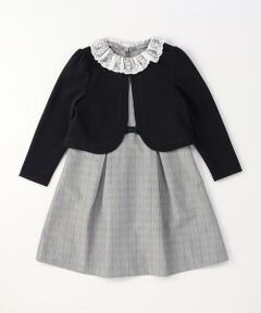 COMME CA ISM / コムサイズム ロング・マキシ丈ワンピース | 【セットアイテム】レース襟付きドレス×ボレロ(140-160cm)