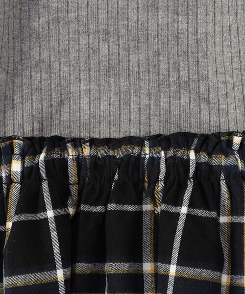 COMME CA ISM / コムサイズム ロング・マキシ丈ワンピース | チェック ドッキング ワンピース | 詳細2