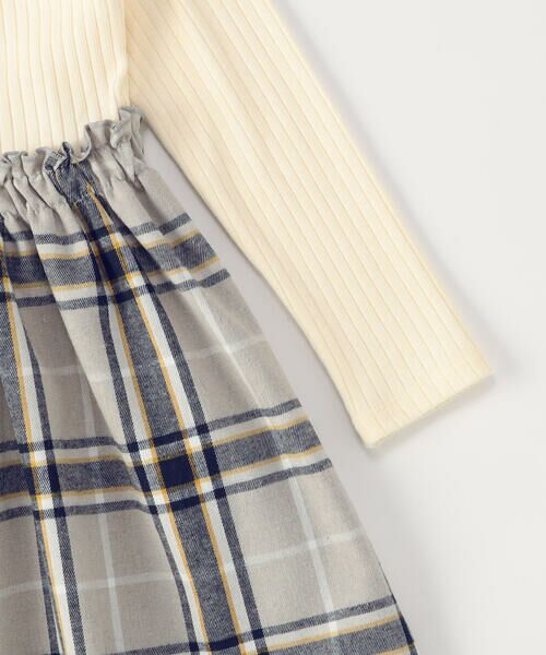 COMME CA ISM / コムサイズム ロング・マキシ丈ワンピース | チェック ドッキング ワンピース | 詳細7