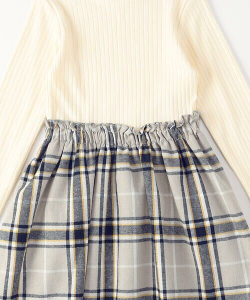COMME CA ISM / コムサイズム ロング・マキシ丈ワンピース | チェック ドッキング ワンピース | 詳細9