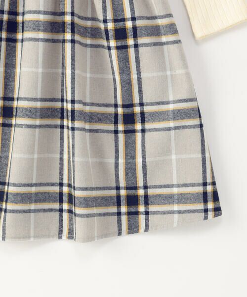 COMME CA ISM / コムサイズム ロング・マキシ丈ワンピース | チェック ドッキング ワンピース | 詳細10